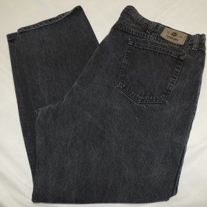 Mens WRANGLER BLACK DENIM JEAN PANTS 46 x 30